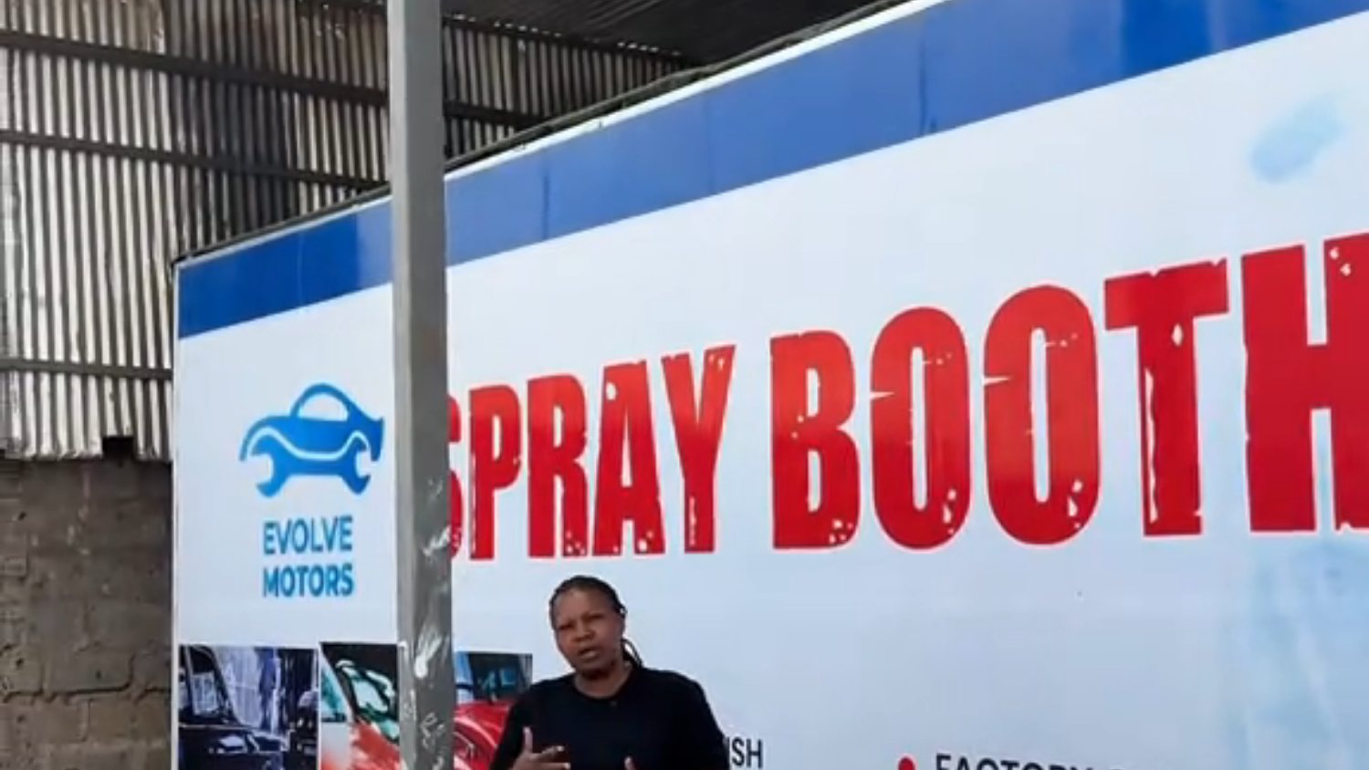 Evolve Motors spray booth on Kamiti Road, Ruiru